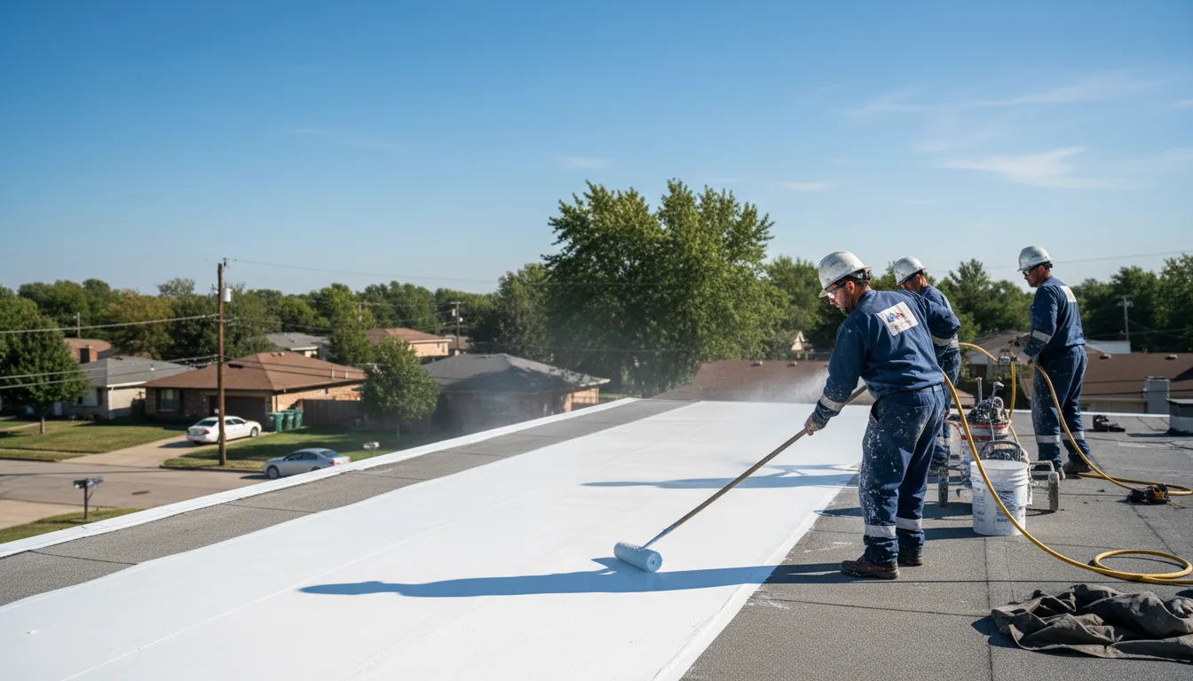 Commercial roof coating in New Sharon, ME near me